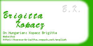 brigitta kopacz business card